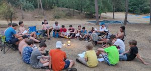 Zomerkamp verkenner Tilley kampvuur