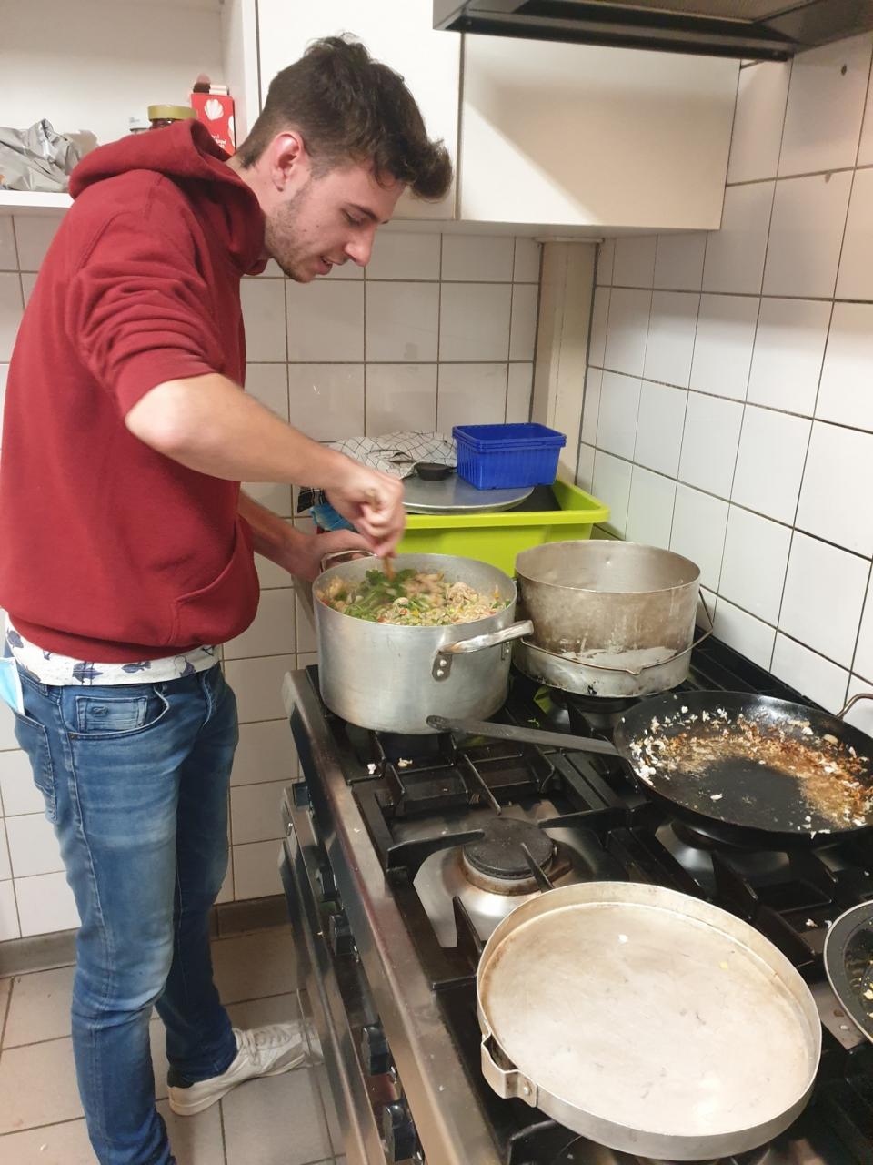 Rowans maken risotto