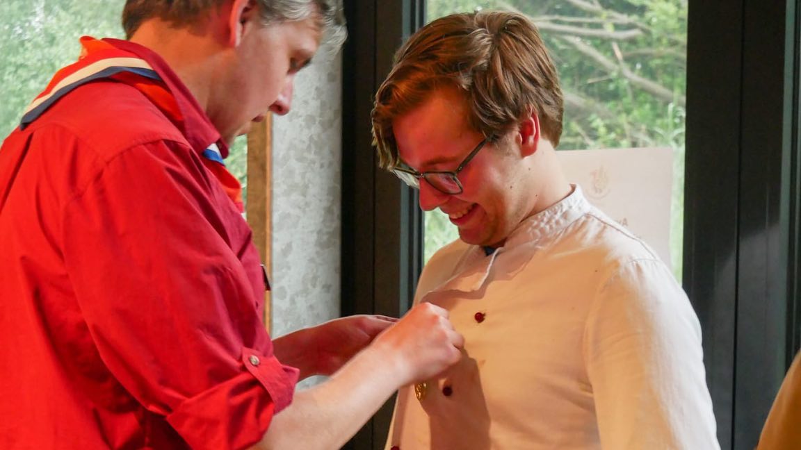 Ontvangst teken voor bijzondere verdienste